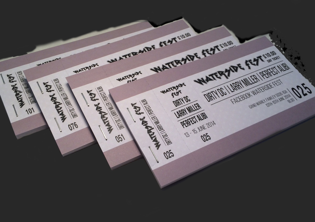 printed pink tickets