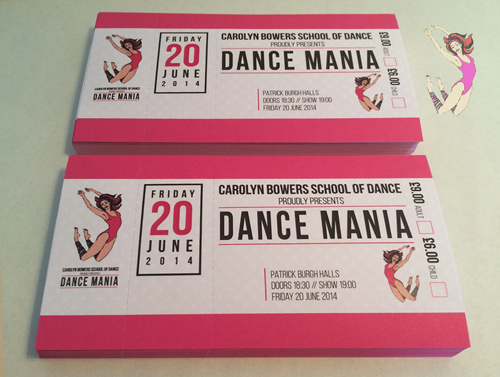 dance ticket design